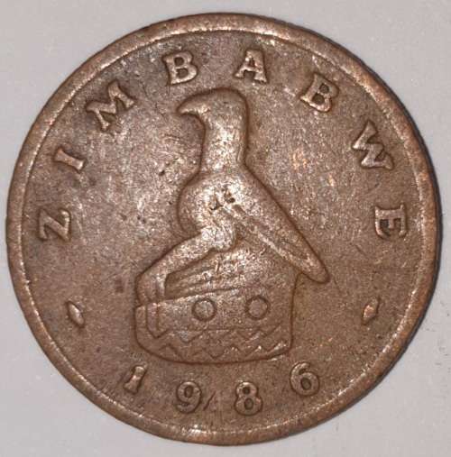 1986 - 1 CENT COIN - ZIMBABWE - (Bronze)